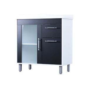 Balcão Mazzu Toscana P/ Banheiro Branco/Trama 80 Cm