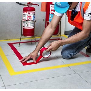 Fita Tekbond Demarcação Vermelha 48 mm x 15 M