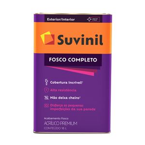 Tinta Suvinil Acrílico Premium Fosco Completo Branco 18 L
