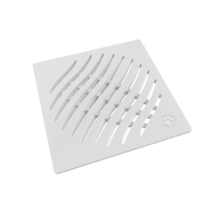 Grelha Tigre Ecológica Quadrada 100 mm Branca