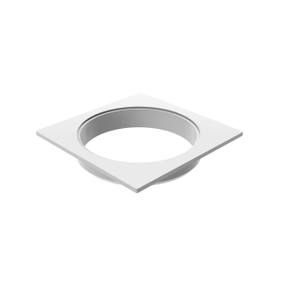 Porta Grelha Tigre Quadrado P/ Grelha Redonda 100 mm Branco