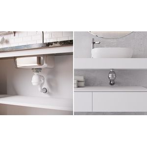 Sifão Blukit C/ Copo 031301 Universal Branco