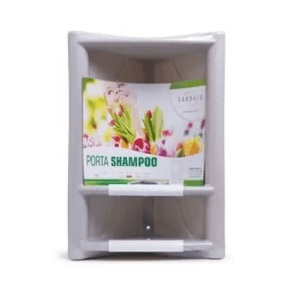 Porta Shampoo Sândalo Canto 2x1 Plástico Branco