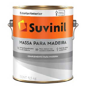 Massa Suvinil P/ Madeira Branco 5,5 Kg
