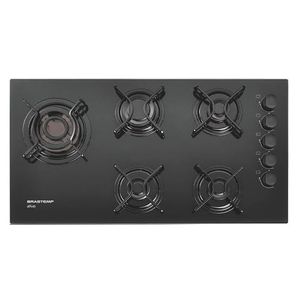 Cooktop Brastemp BDD85AEUNA Ative Gás 5 Bocas Preto Bivolt