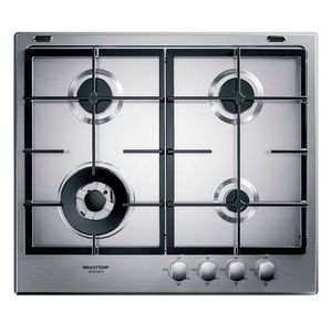 Cooktop Brastemp BDK60DRBNA Gourmand Gás 4 Bocas Inox 220 V