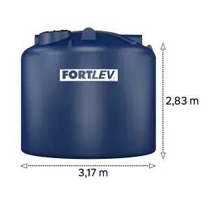 Tanque Fortlev Polietileno Com Tampa 20000 L