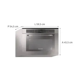 Micro-ondas Brastemp BMO40ARBNA Embutir 40 L Inox 220 V