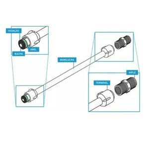 Ligação Flexível Plasbohn PVC 1/2' 40 Cm
