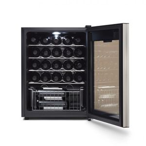 Adega Midea WBA242 1 Porta 24 Garrafas Inox/Preta 220 V