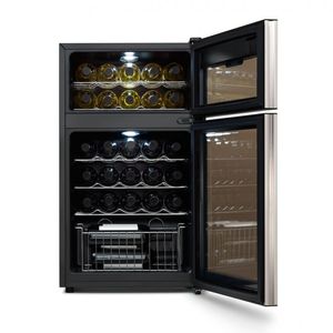 Adega Midea WBA292 2 Portas 29 Garrafas Inox/Preta 220 V