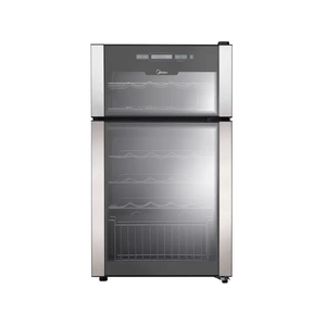 Adega Midea WBA292 2 Portas 29 Garrafas Inox/Preta 220 V