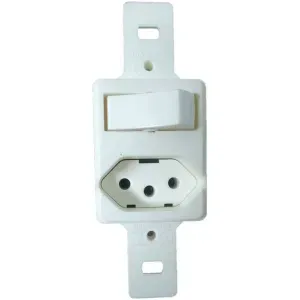 Módulo Alumbra 1003 Bari Interruptor Simples + Tomada 2P+T 10A 250V~