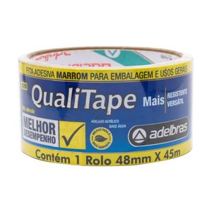 Fita Adesiva Adelbras Qualitape Para Embalagem 48 mm x 45 M Marrom