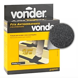 Fita Vonder Antiderrapante 50 mm x 15 M Preta