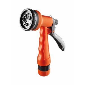 Ducha Herc 3527 Jardim 7 Funções Com Engate Rápido Preta/Laranja