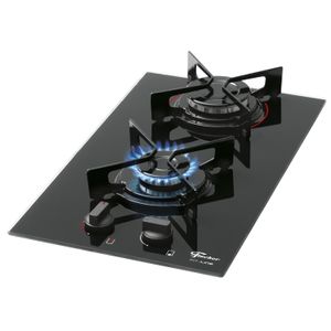 Cooktop Fischer 27185-60015 Fit Line Gás 2 Bocas Preto Bivolt