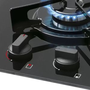 Cooktop Fischer 27185-60015 Fit Line Gás 2 Bocas Preto Bivolt