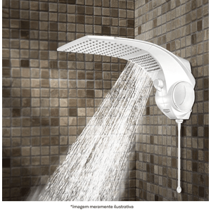 Ducha Lorenzetti Turbo Duo Shower Quadra Eletrônica Branca 7500 W