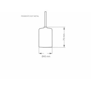 Pendente Taschibra Dot Metal E27 Branco