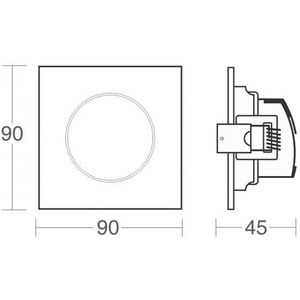 Spot Taschibra LED Alltop MR16 Quadrado 5 W 3000K 9 x 9 Cm