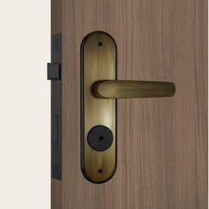 Fechadura Stam 1600/09 Com Espelho Externa Antique
