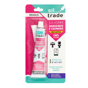 Silicone Sil Trade Banheiro e Cozinha Cura Acética Branco 50 g