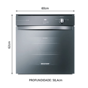 Forno Brastemp BOA84ARRNA Gás Embutir 78 L Inox/Espelhado 220 V