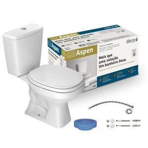 Kit Deca Bacia/Caixa e Acessórios Aspen KP.750 Branco