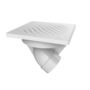 Ralo Tigre Quadrado C/ Saída Articulada 100 x 40 mm