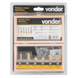 Kit Fresas Vonder Para Madeira 6 Peças