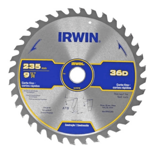 Disco Irwin IW14112 P/ Serra Circular 235 mm 1,3 mm 9.1/4' x 36D