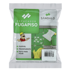 Espaçador Sândalo Fugapiso Flexível Transparente 3 mm 100 Peças