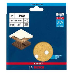 Disco Bosch Best for Wood+Paint Lixa C470 125 mm Gr 60 5 Unidades