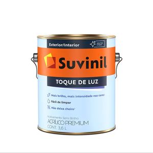 Tinta Suvinil Acrílico Premium Toque de Luz Semi-Brilho Branca 3,6 L