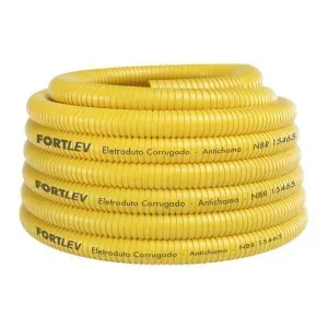 Eletroduto Fortlev Corrugado 20 mm Amarelo 50 M