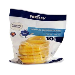 Eletroduto Fortlev Corrugado 20 mm Amarelo 10 M