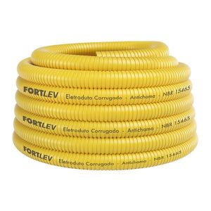 Eletroduto Fortlev Corrugado 20 mm Amarelo 10 M
