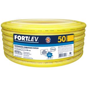 Eletroduto Fortlev Corrugado 20 mm Amarelo 25 M