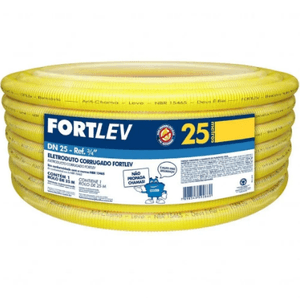 Eletroduto Fortlev Corrugado 25 mm Amarelo 25 M