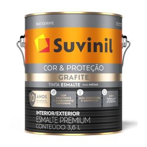 Tinta Suvinil Esmalte Premium Cor & Proteção Fosco Grafite Claro 3,6 L
