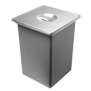 Lixeira Franke 13546 Sobrepor Quadrada Aço Inox 10 L