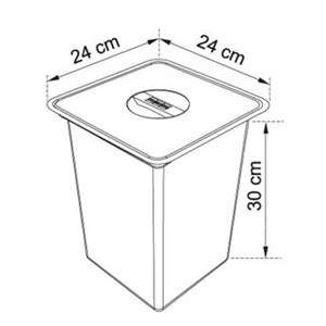 Lixeira Franke 13546 Sobrepor Quadrada Aço Inox 10 L