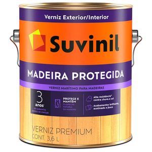 Verniz Suvinil Marítimo Proteção Dupla Fosco Natural 3,6 L