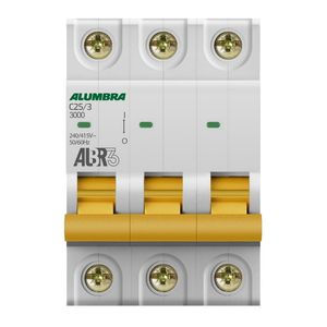 Disjuntor Alumbra ALBR3 Curva C Tripolar 25A