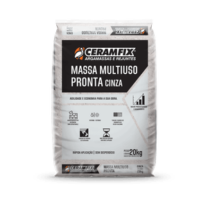 Argamassa Ceramfix Multiuso Pronta Cinza 20 Kg