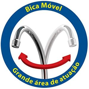 Torneira Lorenzetti LorenWay 1168 C30 Parede Bica Móvel P/ Cozinha 1/4 de Volta Cromada