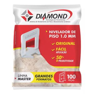 Clips Diamond Nivelador de Piso 1,0 mm 100 Unidades