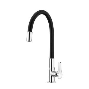 Torneira Lorenzetti LorenFlex 1177 B27 Mesa Bica Flexível P/ Cozinha Preta