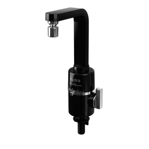 Torneira Hydra Slim Mesa Bica Móvel Elétrica 4 Temperaturas 1/4 de Volta Preta 5500 W
